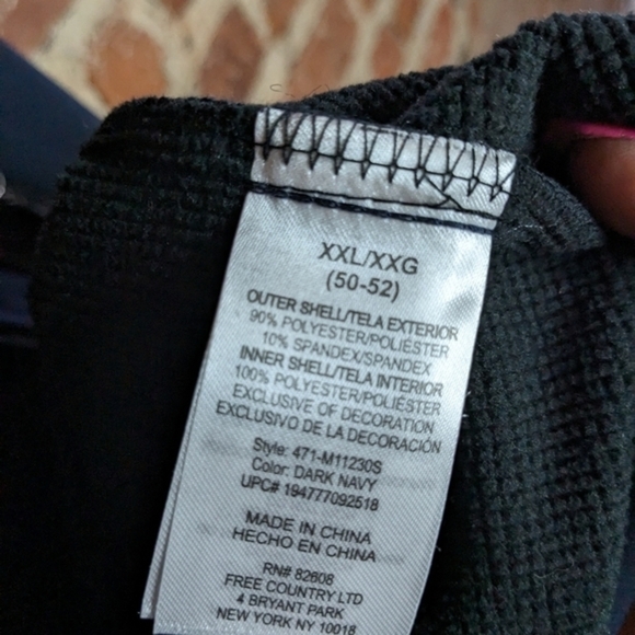 Free Country Men's 2X Navy Water Resistant Jacket - Picture 7 of 14